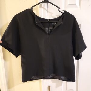 J Crew 365 Drapey Crepe Cropped Top Size 8 Fully Lined